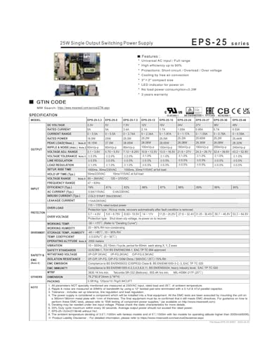 Alimentation à découpage 12V bloc électrique EPS-25-12V convertisseur AC DC