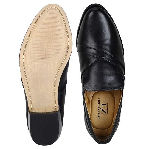 Image of LIBERTYZENO Mens Genuine Leather Tassel Loafer Slip On Dress Shoes