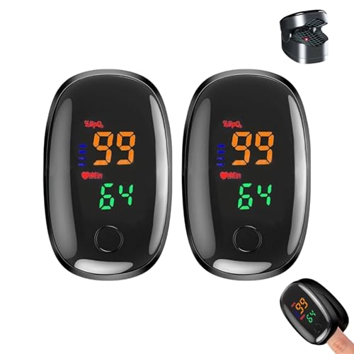 TAK STAR As 2025 New No Pricking Non Invasive for Meters Fingertip, Clear Display with Fast Readings, Portable for Home and Travel Black - 2 Unit