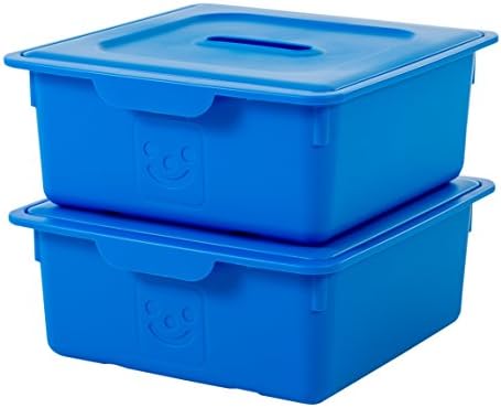 Iris Ohyama, Set of 2, storage cubes, 34 Lstackable, with wheels and handle, bedroom, playroom - Kids Box KCB-43 - White