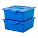 Produktbild IRIS, 2er-Set Schublade-Box 'Smiley Kids Boxes', KDL-330, Kunststoff, mit Deckel, marineblau, 33 x 31,5 x 13,5 cm