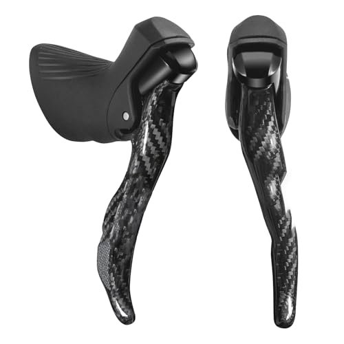 Empire 2X11 Speed Carbon Fiber/Aluminum Alloy Bike Shifter Lever 22S Road Bike Derailleurs Groupset 11S Road Bicycle Shifter + Rear Derailleurs + Front Derailleurs (Carbon 2X11 Speed (SS)) - Thumbnail 4