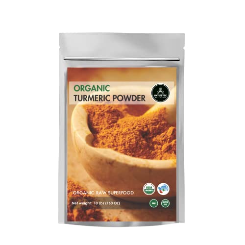 Naturevibe Botanicals Organic Turmeric Root Powder 10lbs | Gluten-Free | Non-GMO | Keto-Friendly | Indian Seasoning | Immunity Booster (160 ounces)