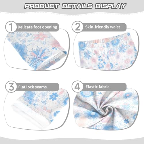 Underwater Creatures Starfish Sea Horse Kids Girl's Cotton Leggings Stretch High Waisted Leg Yoga Pants Gym3