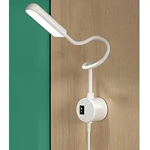 10W Sewing Machine Light with 30 LED's, Magnetic Mounting Base Working Lamp for Home Study,Reading book lamp,Bedside lamp,Desk light with Toggle Switch ? White -Color -(Indian Plug)