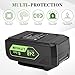 MAFACBAC 24V Battery Replacement for Greenworks: 24 Volt 6.0Ah for Greenworks 24V Lithium ion Lawn Mower Trimmer Weed Blower Battery MAX 29842 29852 LB24A020