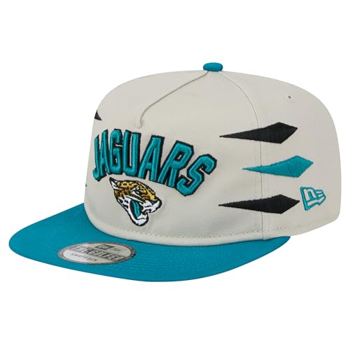New Era Men's Stone/Teal Jacksonville Jaguars Athletic Golfer Snapback Hat
