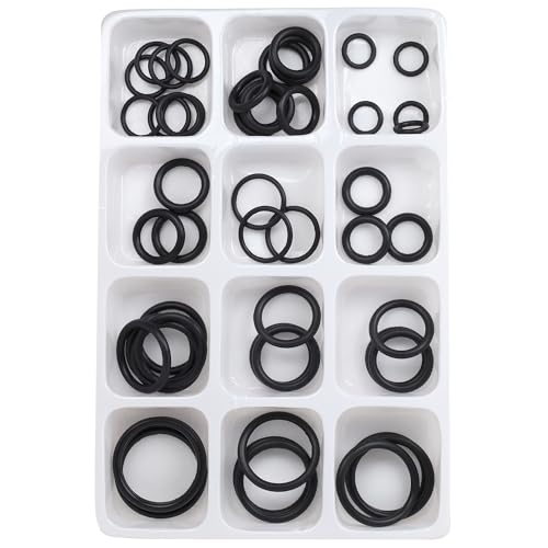 StandardAutoPart Silicone Universal Black O-Ring Sealing Gasket Washer Seal Assortment Set for Automotive & General Plumbling and Faucet Repair (50Pcs)