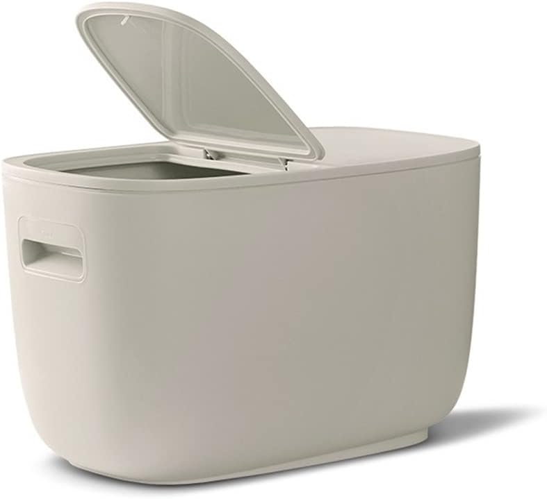 Household Rice Bucket Kitchen Grain Flour Storage Box Sealed Jar Container Pet Food(Gray)