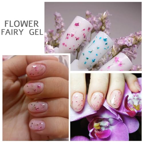 Esmalte en gel flores secas 5ml rosa y azul miniatura 7