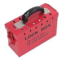 Lockout-Tagout-Gruppen-Schließkasten, Tragbarer Sicherheits-Lockout-Tagout-Kasten mit Großem Fassungsvermögen, Ergonomischem Metallgriff, Scharnierdeckel und Sichtbarem