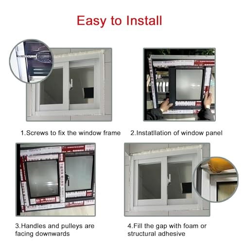 Ventanas de vidrio de repuesto de doble panel para casas y ventanas corredizas 6