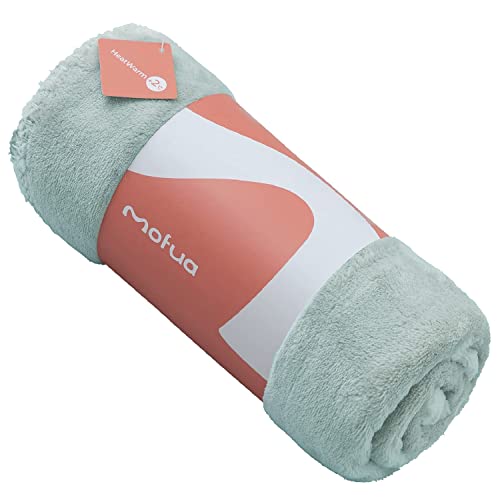 ナイスデイ mofua モフア ひざ掛け ミントグリーン ひざ掛け (70×100cm) 冬 Heatwarm 発熱 +2℃タイプ ブランケット あったか モフモフ プレミアムマイクロファイバー 洗える 60100604