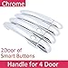 APNHUZ for Renault for Clio III MK3 2005~2014 Chrome Exterior Trim Set 4Door Handle Cover Car Accessories Stickers (Color : 2 Button 4 Door)