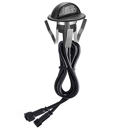 Sumaote Bluetooth Deck Lights Kit, 20Pcs Φ1.38 Rgb Half Moon Low Voltage Recessed Deck Lights Bluetooth App Control Landscape Lighting Waterproof Outdoor For Yard Step Railing Fence, Black #TOP7