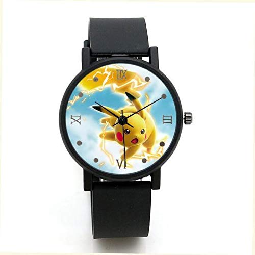 Preisvergleich Produktbild xunlei Pokemon Cartoon Uhr Serie Pokemon Pikachu Anime Cartoon Uhr Einfache Uhr Geburtstag Pikachu Neu