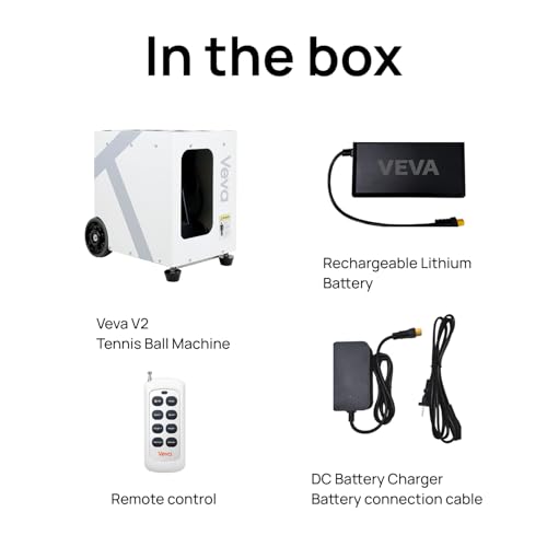 Veva V2,Portable, Tennis Ball Machine, 62MPH Speed, 120+ Ball Capacity, 28 Customizable Spots & Presets, Advanced Spin Precision, 4–8H Playtime, Dual Motor, Indoor & Outdoor Tennis (Pearl White) - Thumbnail 3