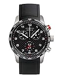 zeppelin chronograph 7680m 1 100 jahre Serie : Night Cruise - Made in Germany - Limited Edition : 999 Stück - Alain Robert Edition - Gehäuse aus Edelstahl, satiniert - Feststehende Lünette aus Edelstahl, schwarz PVD-beschichtet - Verpresster Edelstahlboden