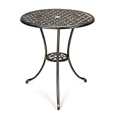 Taille compacte et multifonction : diamètre 60 cm, hauteur 67 cm, parfaite pour terrasse, balcon, jardin, véranda ou comme table d’appoint ou à café.