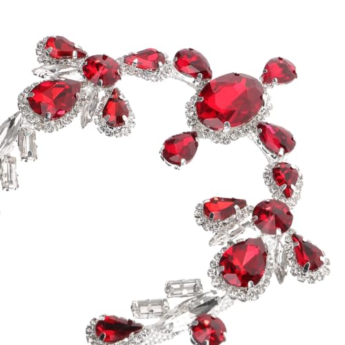Appliqué Décoratif en Cristal pour Paquet à Main, Rouge, Élégant – vue 3