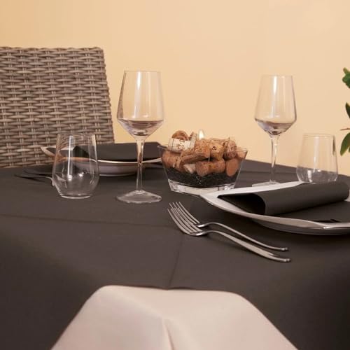 Nappes jetables pour restaurants et buffets noirs carrés 100cm - 6