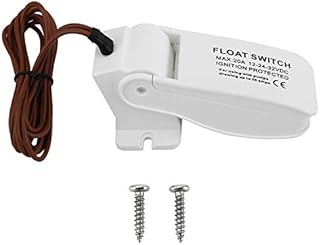DasMorine Boat Bilge Pump Float Switch,Max:20A 12V-24V-32 V DC Ignition Protected for Using with Pumps Drawing up to 20 amps White
