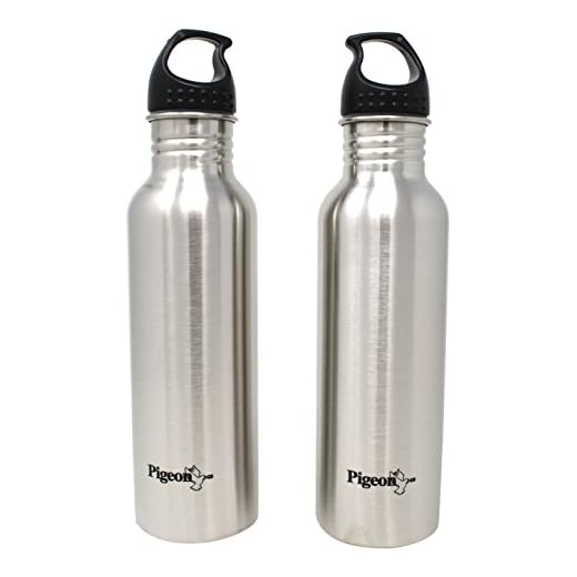 Pigeon by Stovekraft Stainless Steel Water Bottle, 750ml (Set of 2)