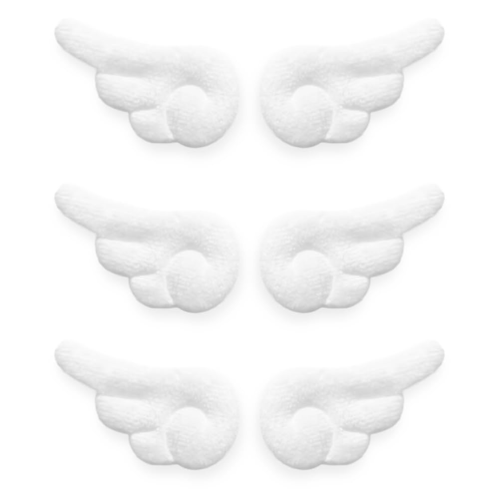 Puninui様　ホワイト白　天使の羽　はね　ぬい服　ハンドメイド　ツイステ Amazon.co.jp: 天使の羽 パーツ【3ペア-6枚】 - 布製 ふわふわ