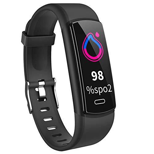 Chirsemey Montre de sport pour iOS Android  Écran haute définition 0,96" Montre connectée étanche Multisport Bluetooth Bracelet de surveillance de la santé pour hommes et femmes Noir