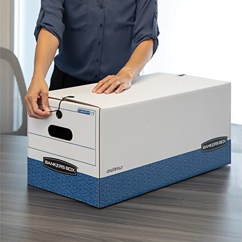 Bankers Box STOR/FILE Medium-Duty Storage Boxes, FastFold, String and Button, Letter, Case of 12 (00704)