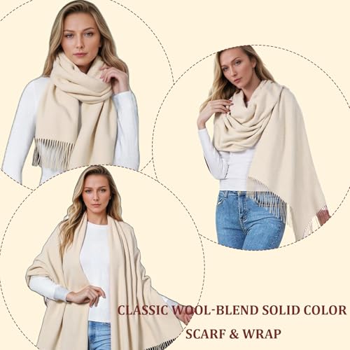 Wool Shawl Wraps for Women Winter Scarf Thick Travel Wrap Shawls Warm for Cold Weather Scarves for Men2