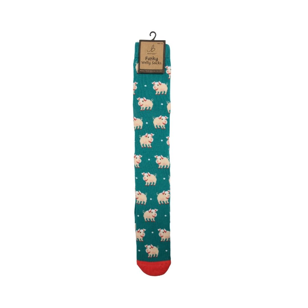 Otterdene Unisex Womens Welly Socks: Colour: Cute Pig - Outdoor Action