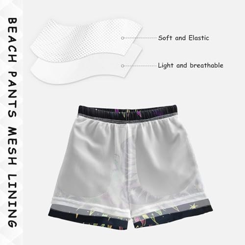Boys Swim Trunks Moon Astrology Sun Toddler Swim Shorts Beach Board Shorts Swimsuit4