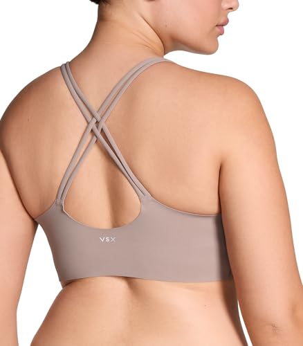 Victoria's Secret Women's VSX Elevate Strappy-Comfort Sports Bra, Low Impact Wireless, Bare Taupe, XS - image 1