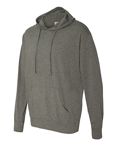 Independent Trading Co Lightweight Hooded Pullover T-Shirt Gunmetal Heather3