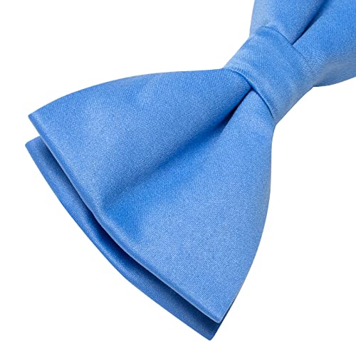 Image of YourTies Bow Ties for Men Pretied Bowties Solid Color Satin Bow Tie Formal Business Tuxedo Wedding Party Prom