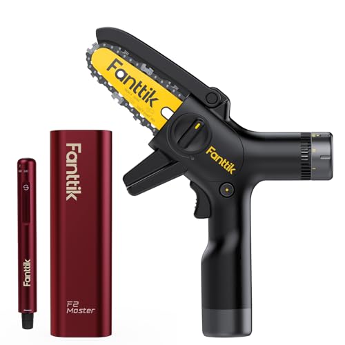 Fanttik F2 Master Mini Cordless Rotary Tool Kit 4V & Fanttik TurboLite W10 APEX External Rotor Brushless Motor Mini Chainsaw Cordless with 3 Speed Adjustment