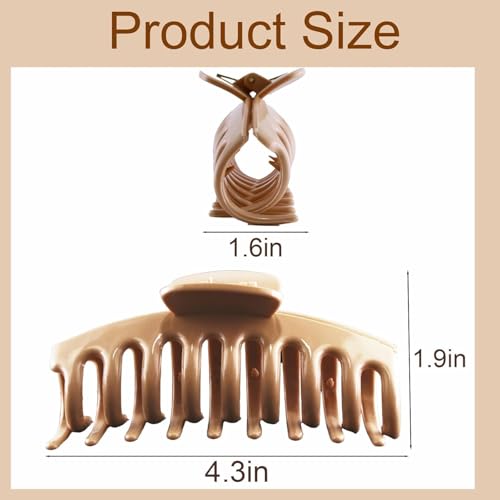 Image of 4 PCS Silicone Flexible Hair Claw Clips for Women, Cloud Soft Clips, Hair Claw Clips for Hat, Jumbo Claws clips for Thick Hair, Unsnappable Non-slip Rectangle Hair Clips