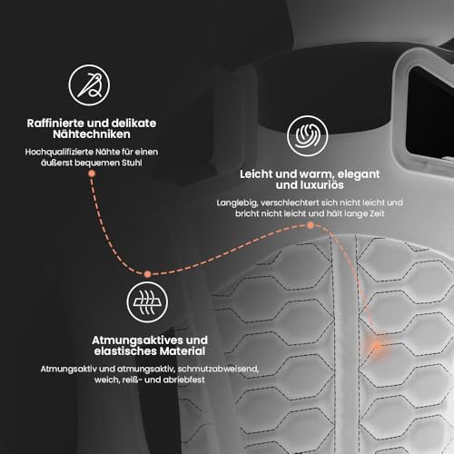 SUKIDA Gaming Stuhl, Ergonomischer Gaming-Stuhl mit Fußstütze, Racing Gaming Chair Kopfstütze Verstellbarer Computerstuhl Höhenverstellbar… – Ansicht 8