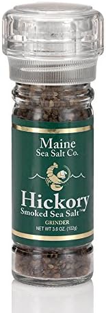 Maine Sea Salt - Hickory Smoked Sea Salt and Grinder - 3.6 Ounce