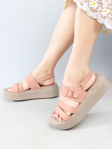 Image of ELLE Women's Multi-Strap Platform Sling back Sandals