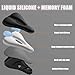 IDGfCFGNH Bike Seat Cushion for Bianchi Via Nirone 7 All-Road, Comfortable Gel & Memory Foam Bicycle Saddle Cover, Breathable Shock-Absorbing Padded Seat for Bike, Mountain & Road Bikes,B