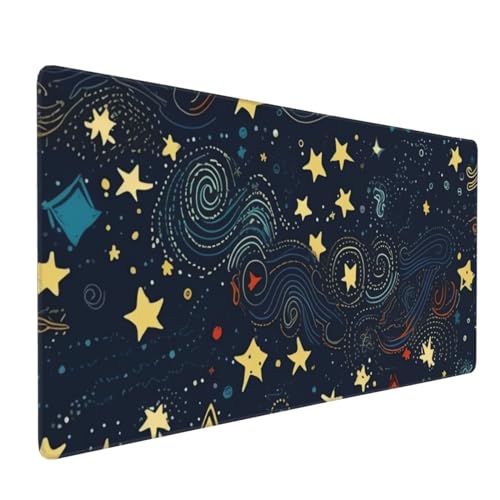 Grand tapis de souris de jeu nuit étoilée pour sublimer votre espace de télétravail