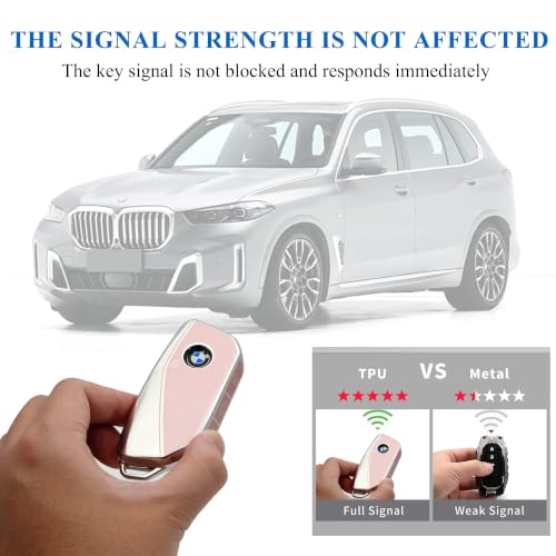Image of Creativity For BMW X5 Key cover and Key chain accessories (Pink set)