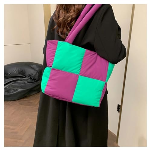 Puffy Tote Bag Padded Puffer Lattice Handbags for Women Large Quilted Trendy Shoulder Bag Padding Bag4