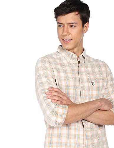 Image of U.S. POLO ASSN. Men Jogging Suit Checkered Tailored Fit Shirt