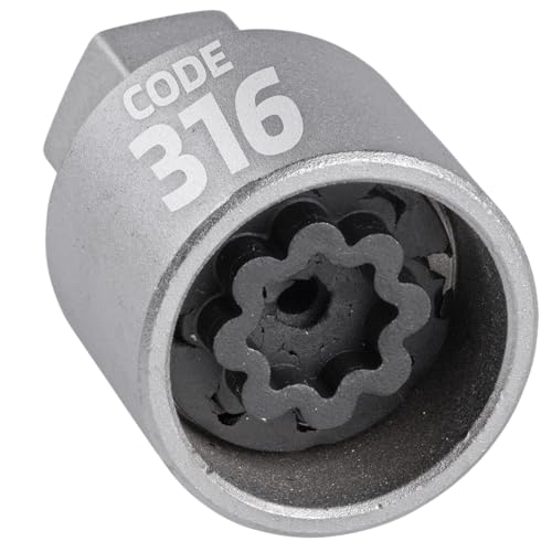 SW-Stahl 02385L-16 Felgenschloss Adapter 316 I geeignet für Mercedes-Benz I Felgenschlösser lösen I Radsicherung Felgenschloss Demontage Werkzeug I Felgenschloss Ausdreher I Felgensicherung Schlüssel
