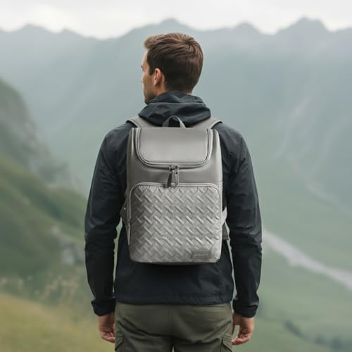 Image of Cooler Backpack Insulated Leak Proof 33 Cans, Waterproof Hiking Backpack Cooler Soft Cooler Bag Lunch Backpack for Picnic Camping Beach, Gray