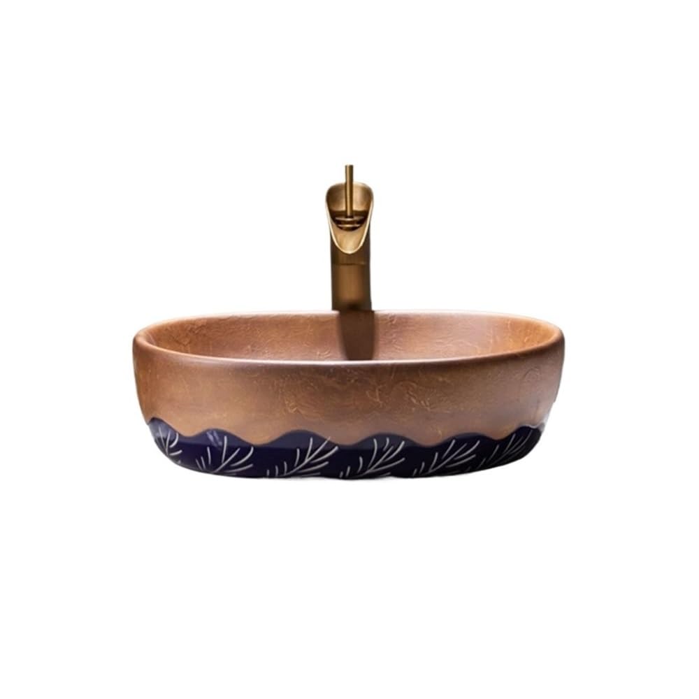 Z4t8m2k6g5 One Color Countertop Bathroom Vessel Art Above Counter Wash Basin Home Bathroom Sink For Hotel Outdoor Courtyard Cloakroom Sink