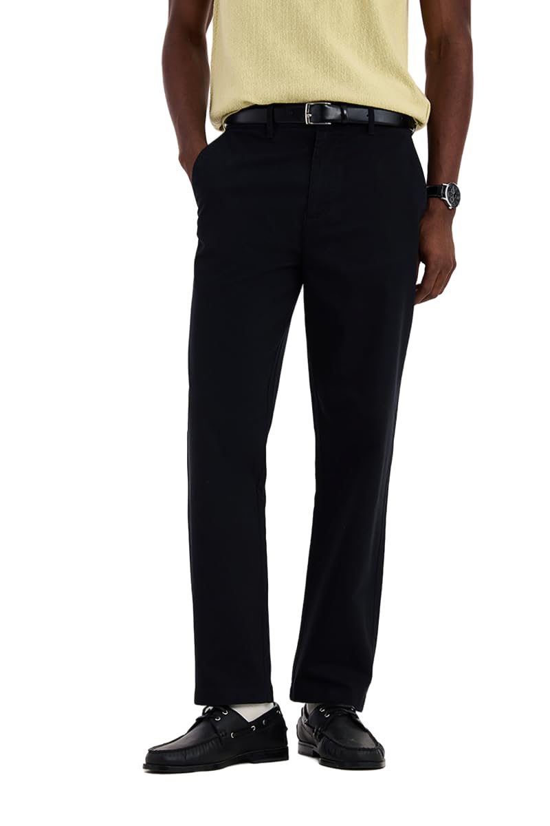 Men Trousers Casual Wear | Regular Fit Plain Front Straight Leg Solid Design | Comfortable Cotton Blend & Stretchable Twill Fabric for Office & Daily Use-image-33